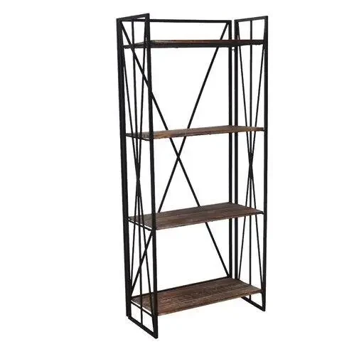 Стелаж Loft NS-1872 з полицями вузький для роботи та кабінету Чорний (3075773957)
