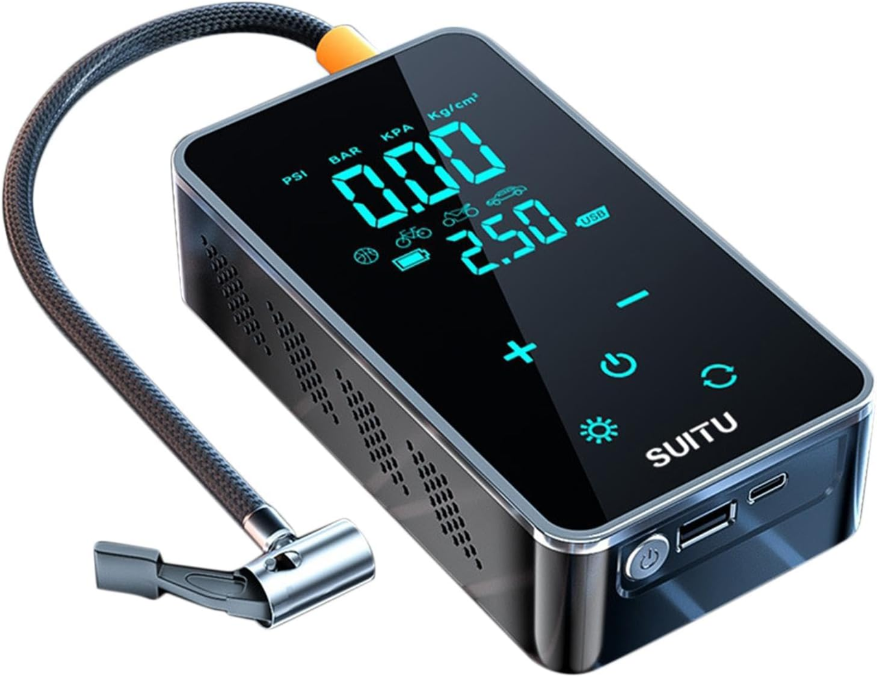 Насос автомобильный Suitu портативный аккумуляторный (6939247630517) Насос автомобильный Suitu портативный аккумуляторный (6939247630517)