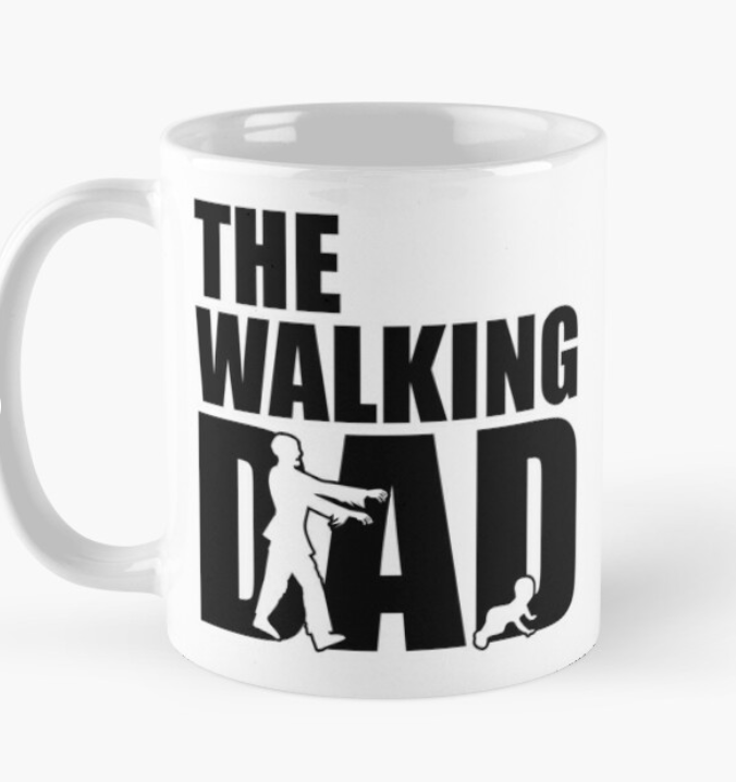 Чашка керамическая с принтом "The walking dad" 330 мл Белый (ПАПА40Ч)