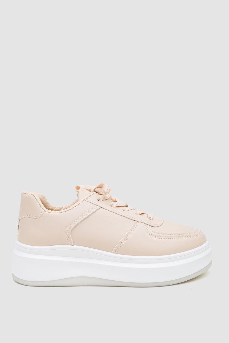 Кроссовки женские Fashion 243R188-211 р. 37 Бежевый (107891_806446)