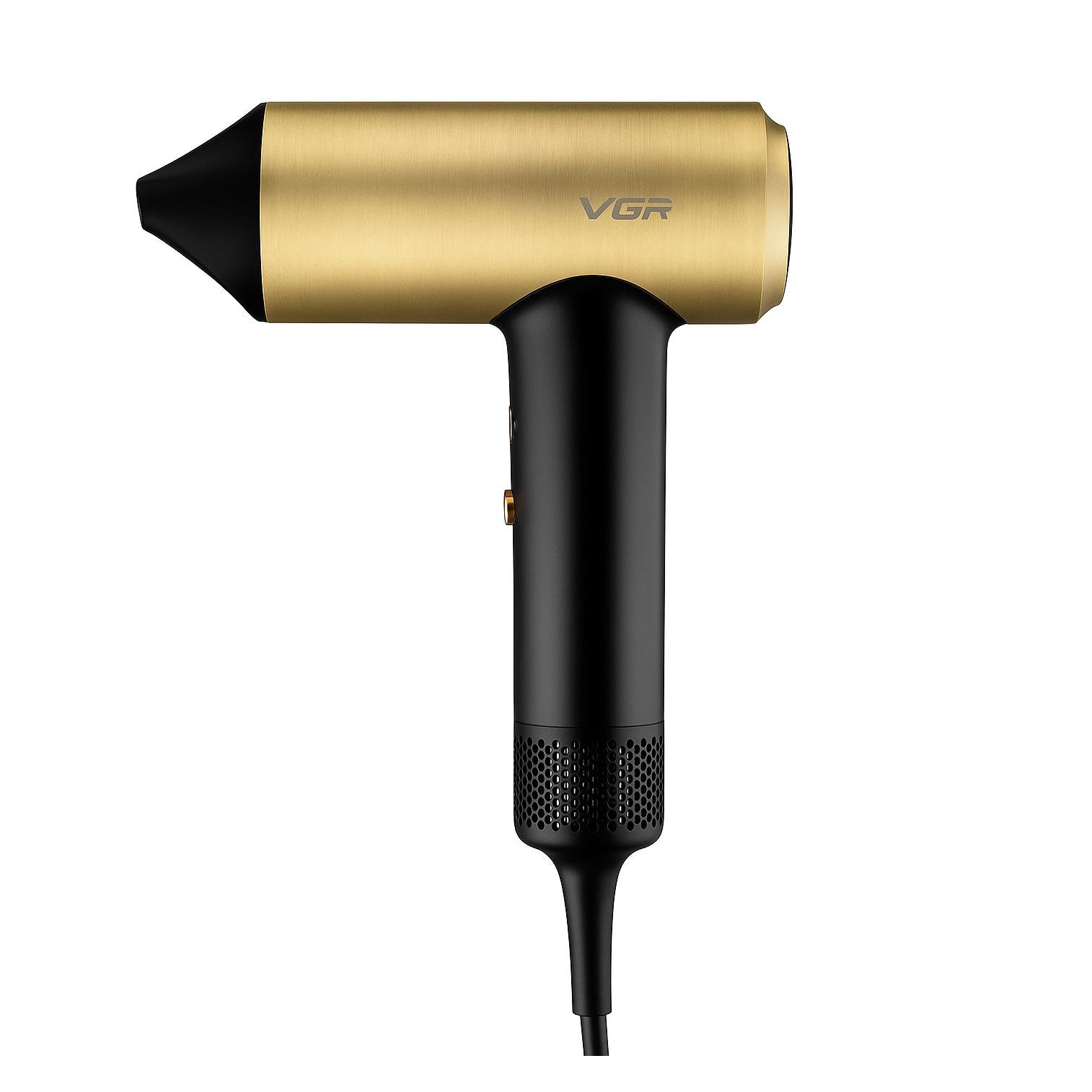 Фен для волосся VGR V-441 металевий корпус 1400 Вт Чорний/Золотистий (29903042)
