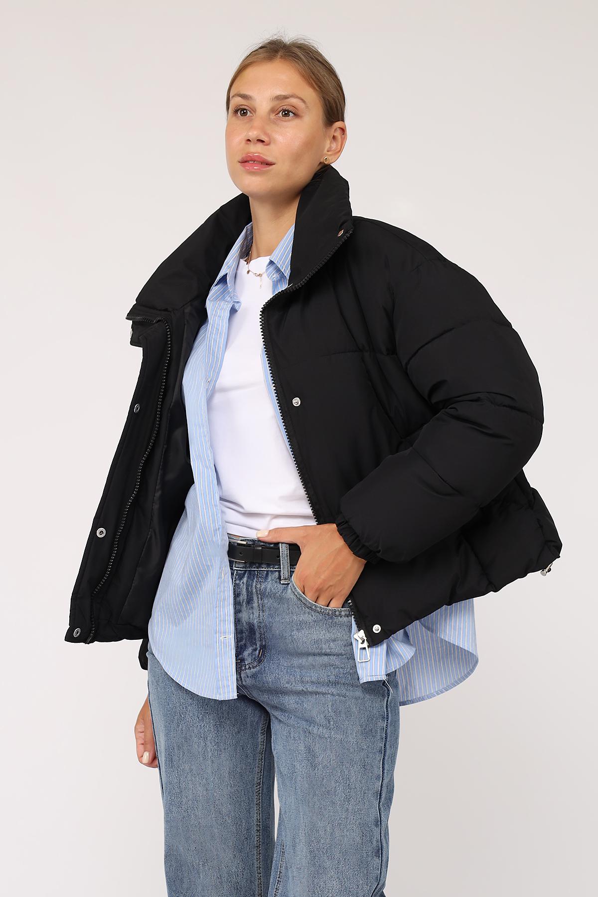 Куртка женская ЦБ-00277855 р. 54 Черный (28422272) - фото 3