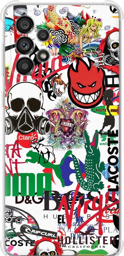Чехол на Samsung Galaxy A73 A736B Many different logos (4022sp-2586-42517) Чехол на Samsung Galaxy A73 A736B Many different logos (4022sp-2586-42517)