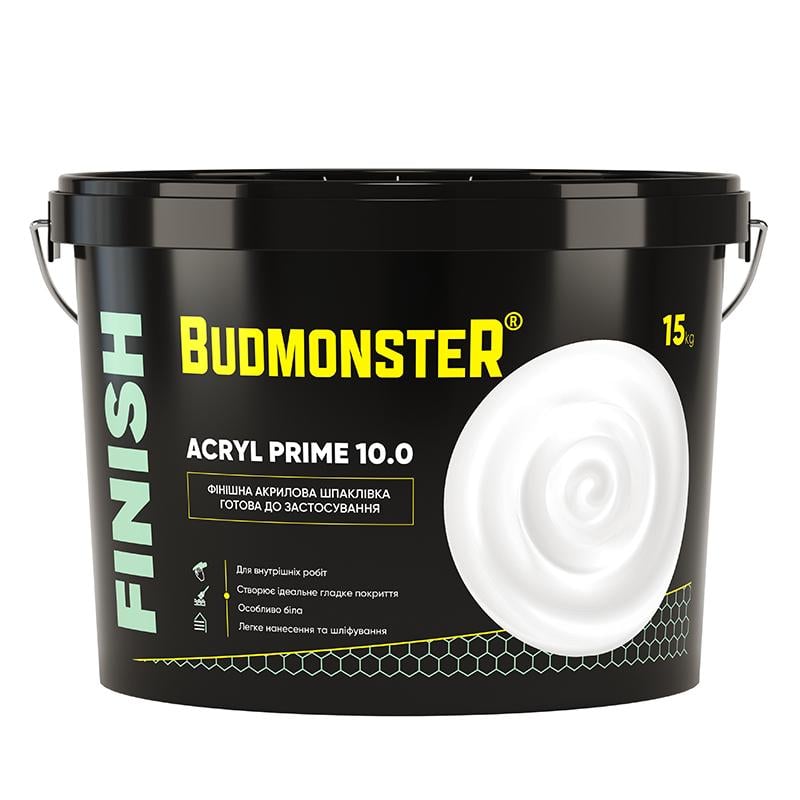 Шпаклевка акриловая BudmonsteR 10.0 ACRYL PRIME 15 кг (100407)