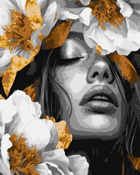 Картина по номерам Ideyka Танец лепестков с красками металлик extra 40x50 см (Id-KHO8505)