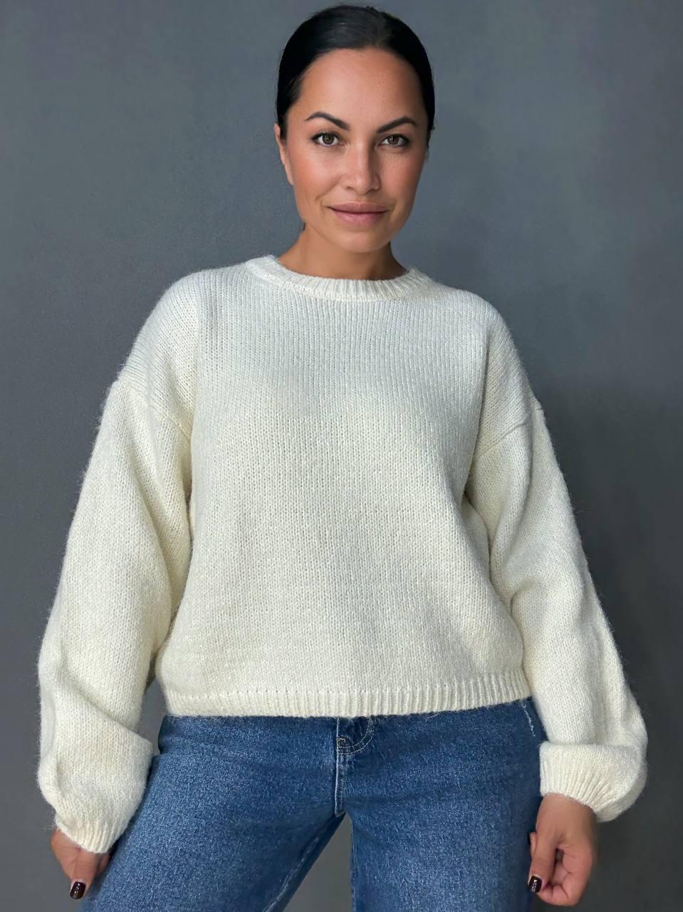 Светр жіночий Fancy Matinee 6119 меланж OS Молочний (4930) - фото 1 Светр жіночий Fancy Matinee 6119 меланж OS Молочний (4930) - фото 1