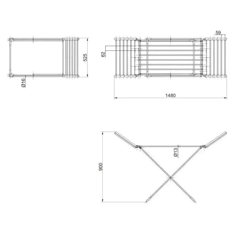 Сушилка для белья Zerix Comfort EDC-53148-T-SILVER с таймером 220W 220-240V (ZX4929) - фото 3