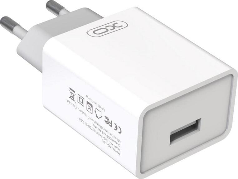 Пристрій зарядний Xo L93 USB/2,4A кабель Type-C White (36702)