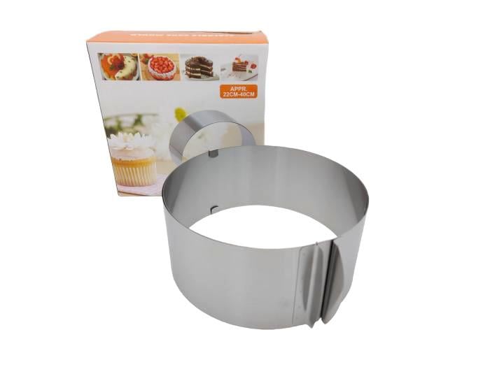 Кольцо раздвижное кондитерское нержавеющее Форма для выпечки торта Кольцо с разметкой от 22 до 40 cm H 10 cm 19935