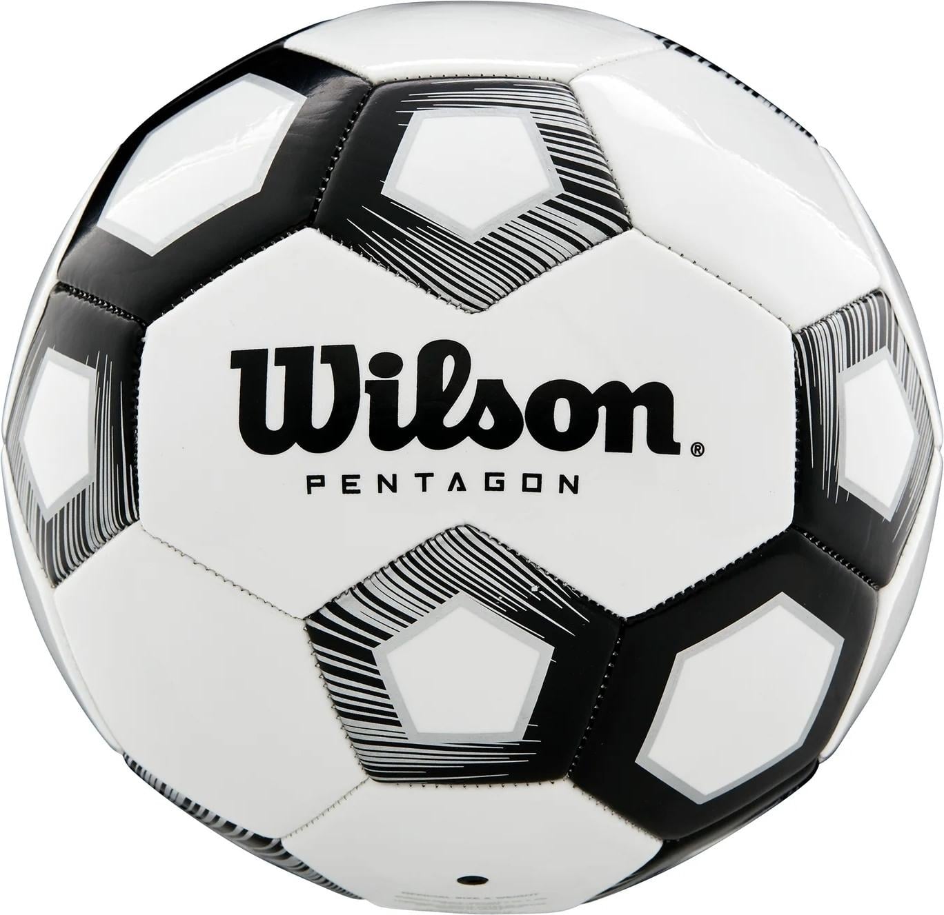 Футбольний м'яч Wilson PENTAGON р. 5 Біло-чорний (WTE8527XB05)