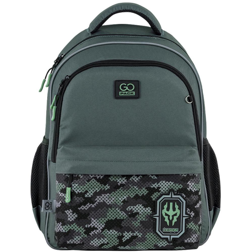 Рюкзак школьный GoPack Education Legion 41x29x17 см 15 л Хаки (GO25-182M-5)