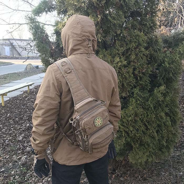 Сумка тактическая через плечо M-TAC Urban Line City Hunter Hexagon Bag Coyote (9158) - фото 5 Сумка тактическая через плечо M-TAC Urban Line City Hunter Hexagon Bag Coyote (9158) - фото 5
