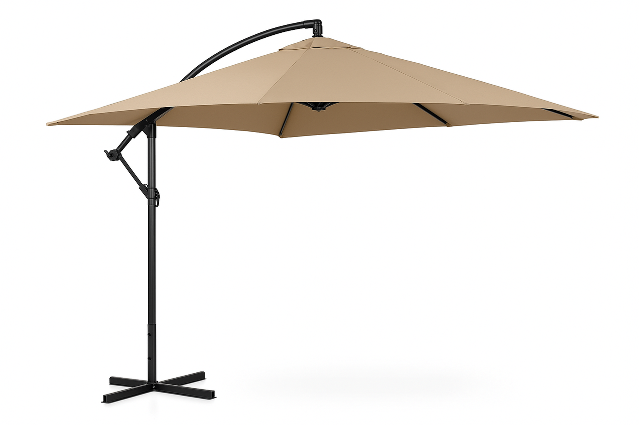Парасоля садова WCG регульована з нахилом та чохол 2,5х2,5 м Бежевий - фото 1