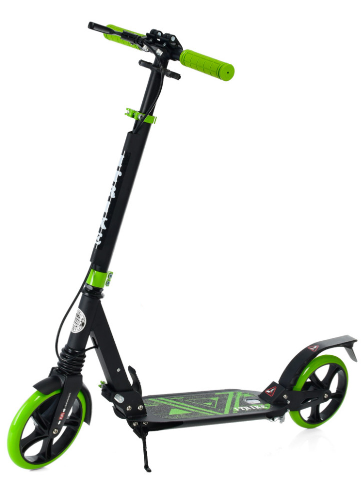Самокат взрослый городской iTrike двухколесный с полиуретаном колеса Зеленый (DS-171-S-264)