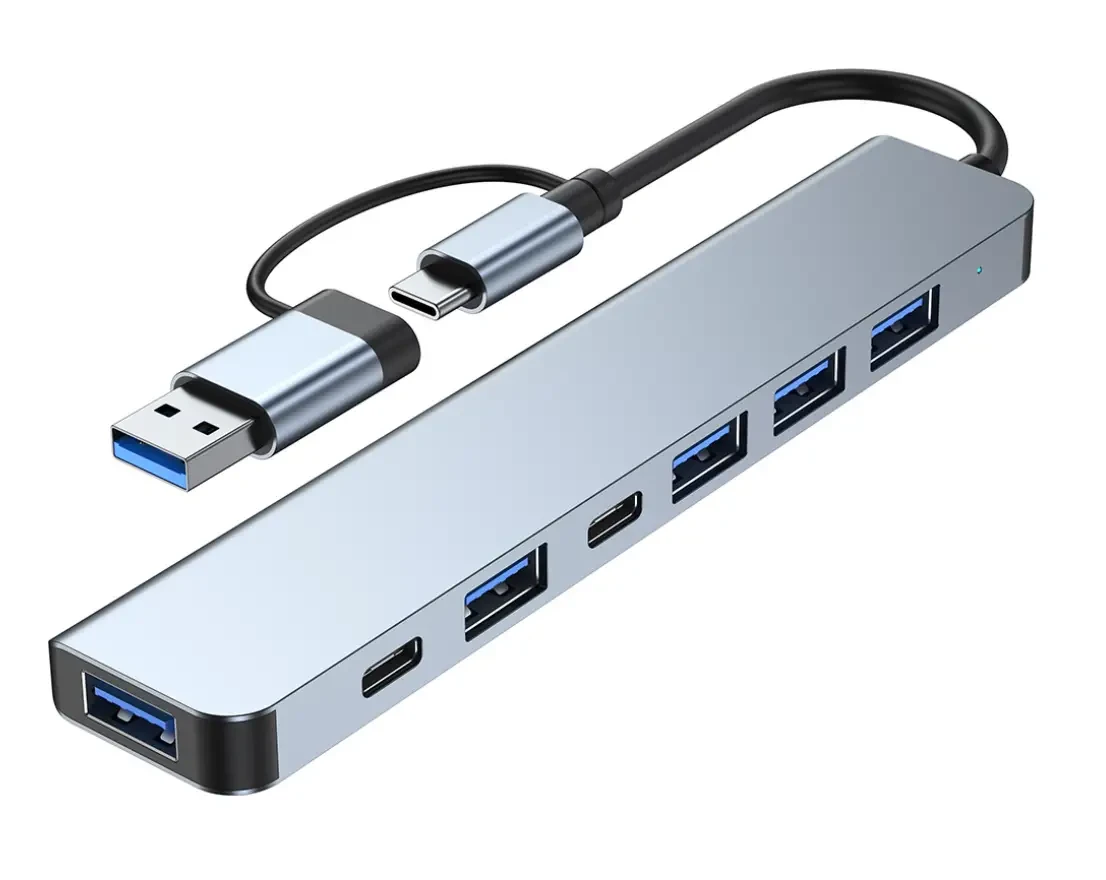 USB-хаб с входом Type-C/Type-А Серый (2612940043)