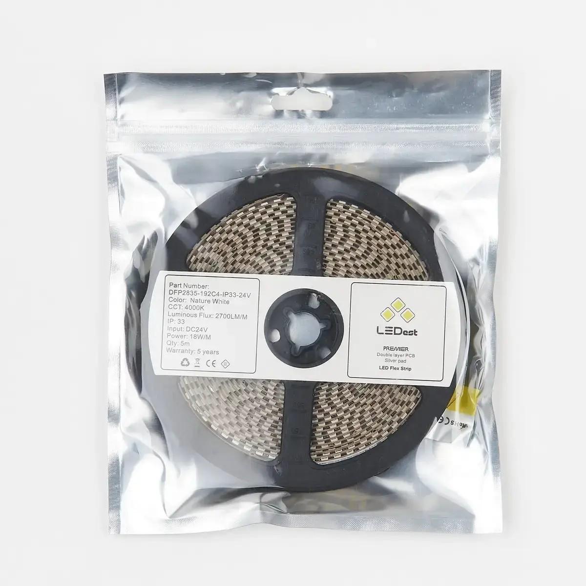 Світлодіодна стрічка LEDest-Leader 18 Вт 4000K 192 шт./м IP33 24В 2700 Лм SMD2835 (239452) - фото 5 Світлодіодна стрічка LEDest-Leader 18 Вт 4000K 192 шт./м IP33 24В 2700 Лм SMD2835 (239452) - фото 5