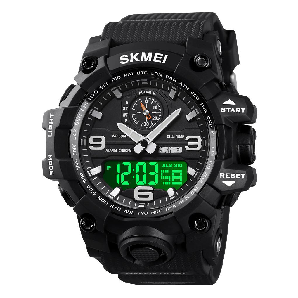Годинник наручний чоловічий Skmei 1586 Black (17156)
