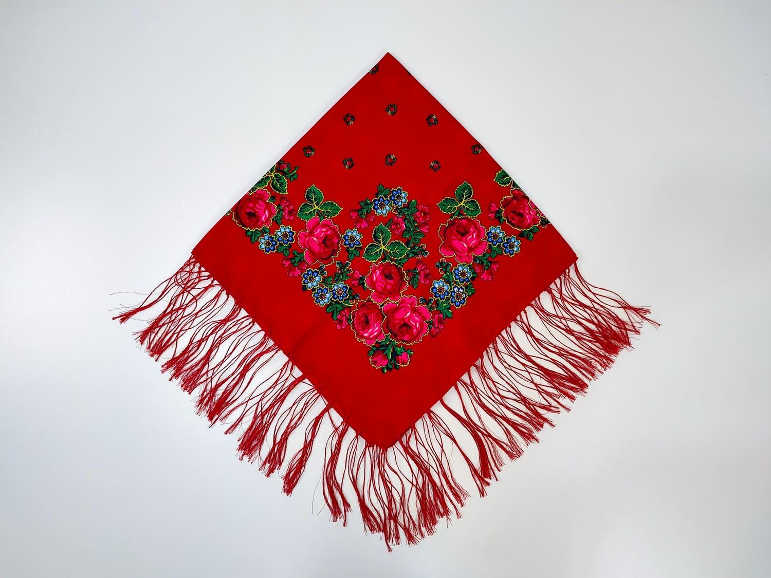 Платок украинский 80x80 см Красный (30070628)