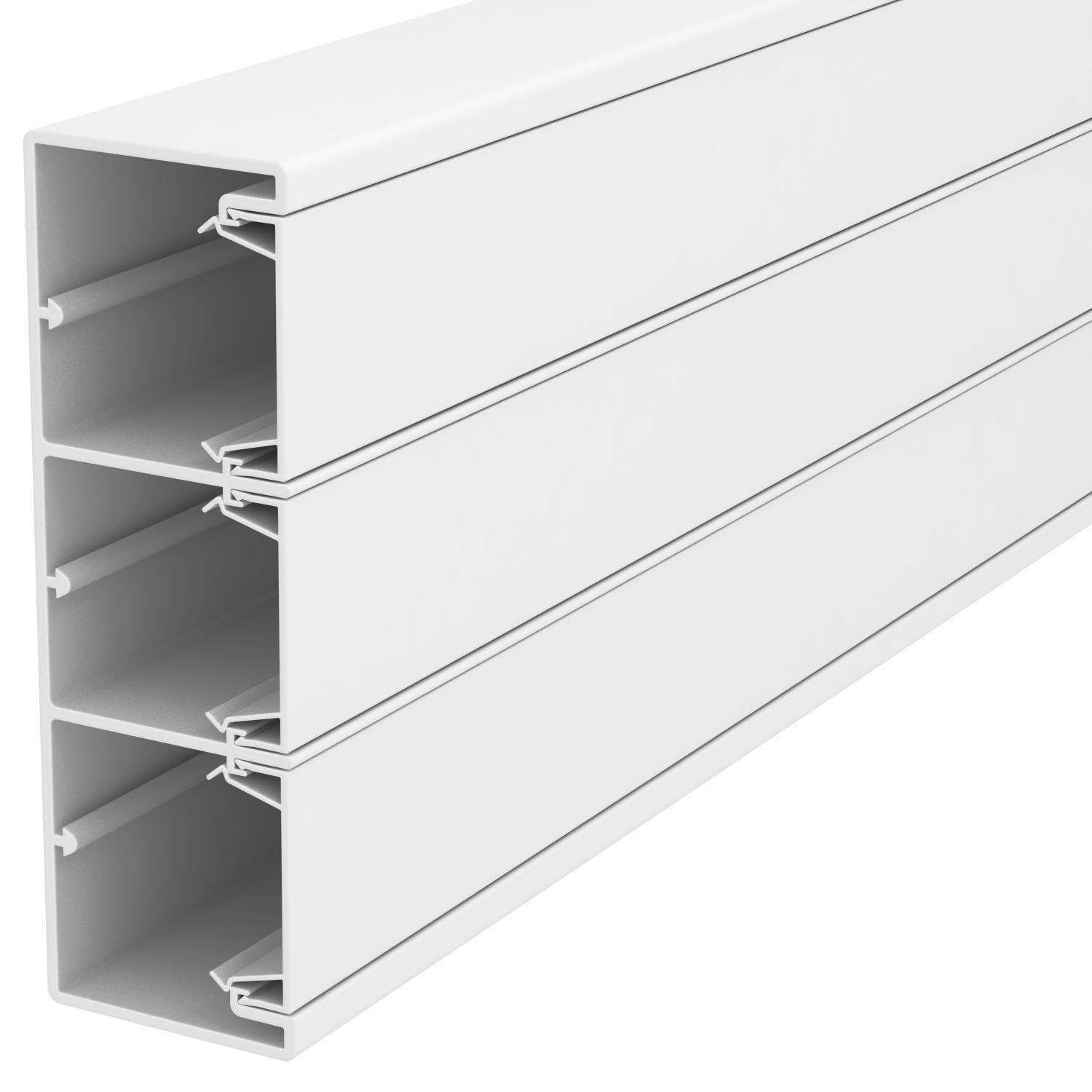 Канал кабельный OBO Bettermann Rapid 45 160x53 мм 2 пог. м 3-секционный ПВХ Белый (6116073)