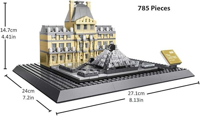 Конструктор 3Д WANGE Архитектура Музей Лувр 4213 The Louvre Of Paris Париж-Франция 3D 785 деталей - фото 7 Конструктор 3Д WANGE Архитектура Музей Лувр 4213 The Louvre Of Paris Париж-Франция 3D 785 деталей - фото 7