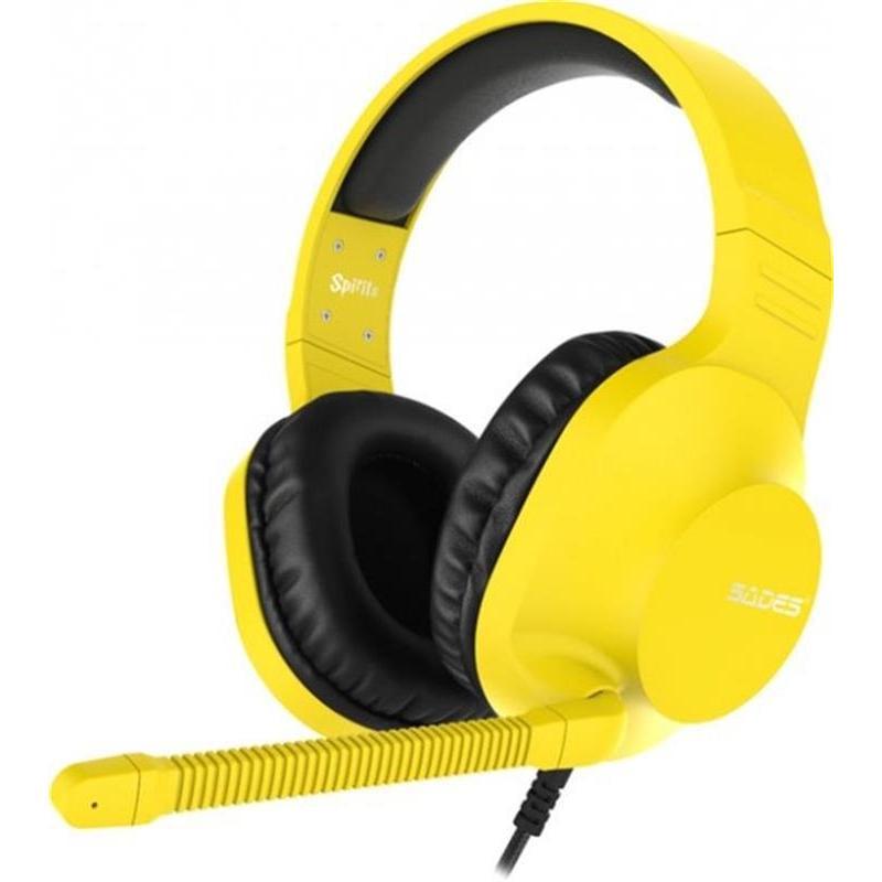 Гарнитура проводная Sades SA-721 Spirits mini-Jack 3,5 мм Yellow (sa721yej)