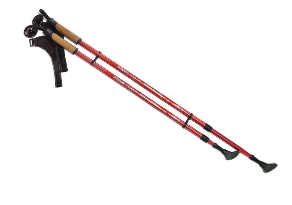 Палки для скандинавской ходьбы GO DO Anti-shock алюминий 700 г пара 115-140 см Red