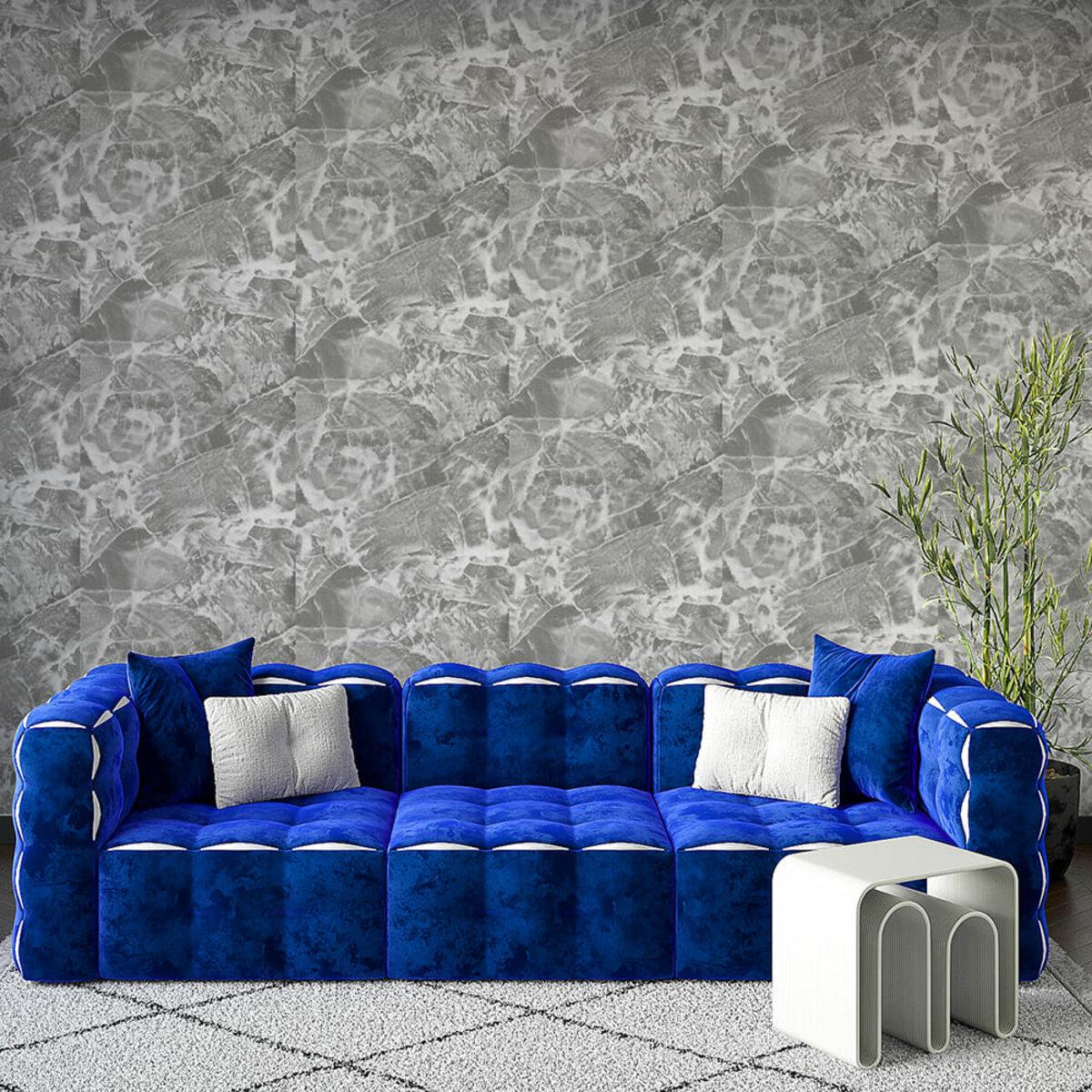 Шпалери самоклеючі 2800х450х1,5 мм Чорний мармур (SW-00000730)