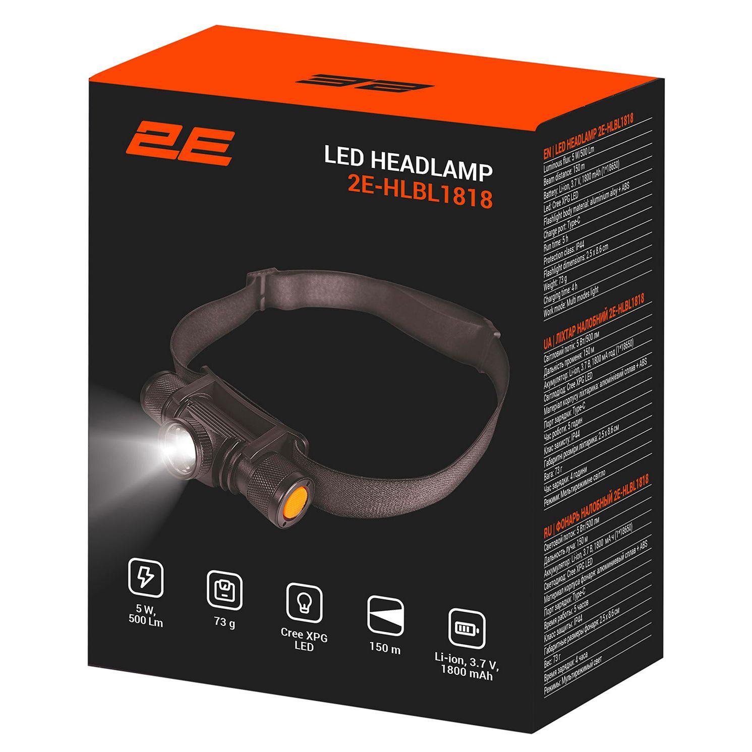 Фонарь налобный 2E-HLBL1818 - фото 7