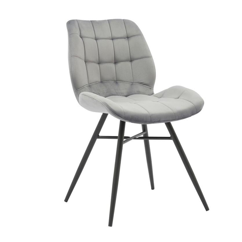 Стул обеденный Ветро Мебель M-43 800х470х460 вельвет Серый/Черный