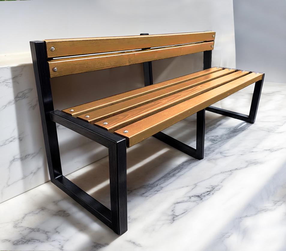 Лавка садова ТОБІ ШО Лофт Бенч зі спинкою без підлокітників 3 м Дуб (25589112) - фото 2 Лавка садова ТОБІ ШО Лофт Бенч зі спинкою без підлокітників 3 м Дуб (25589112) - фото 2