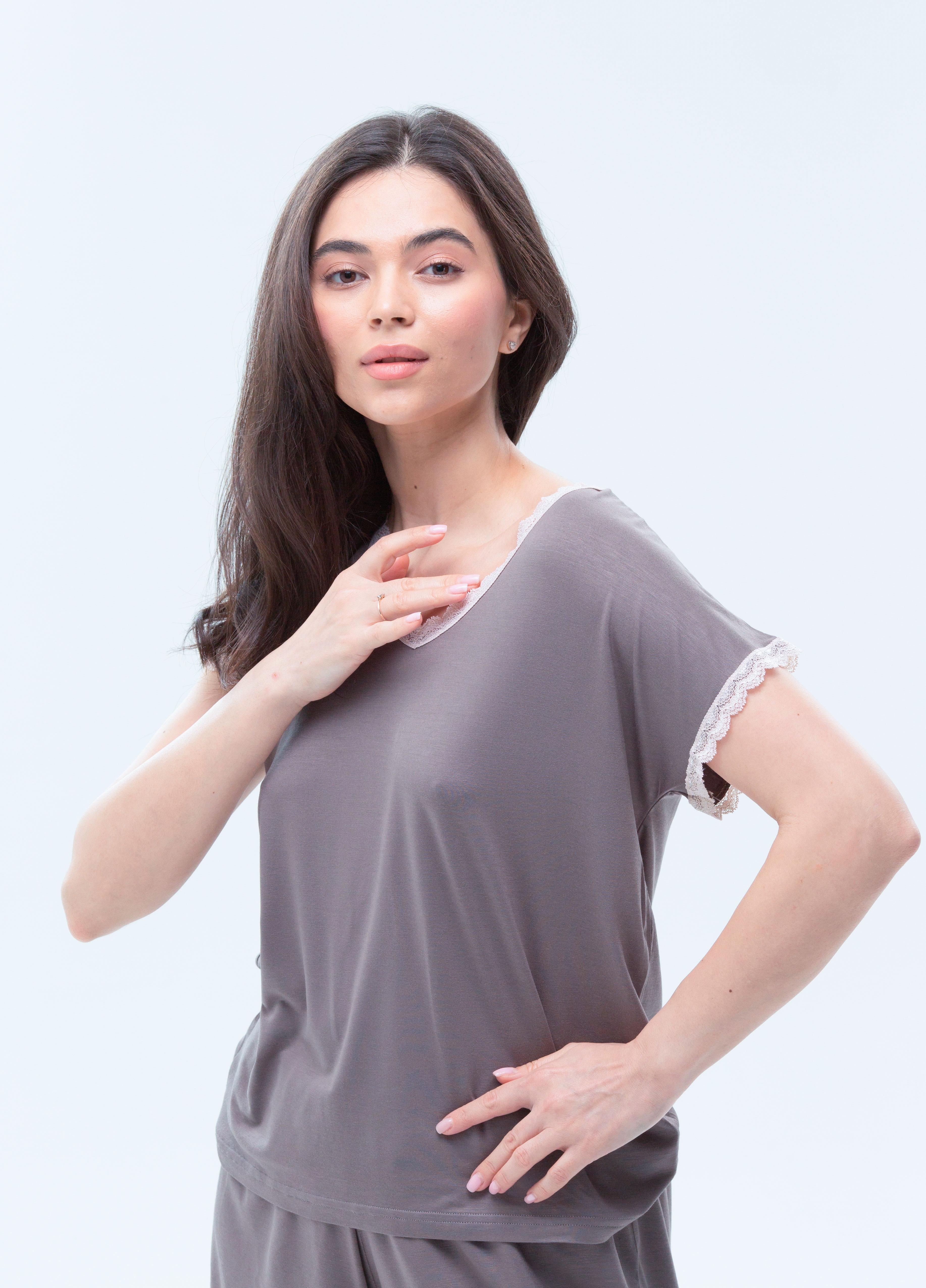 Піжама жіноча Наталюкс S Сірий (8126428510221) - фото 3