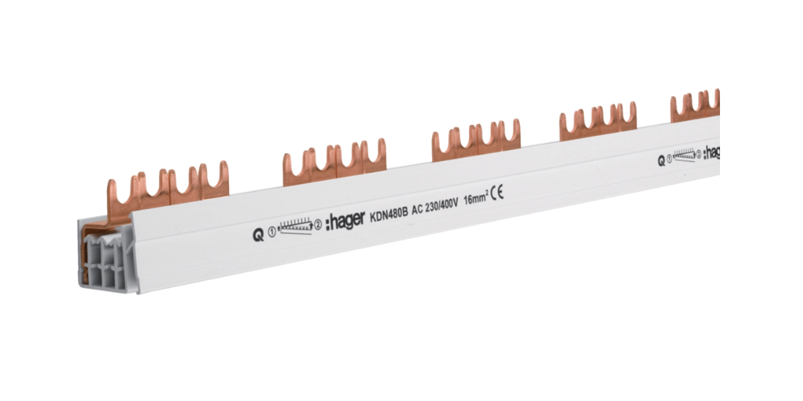 Шина Hager KDN480B фазная 4P 16 кв. мм 57M (000012458)