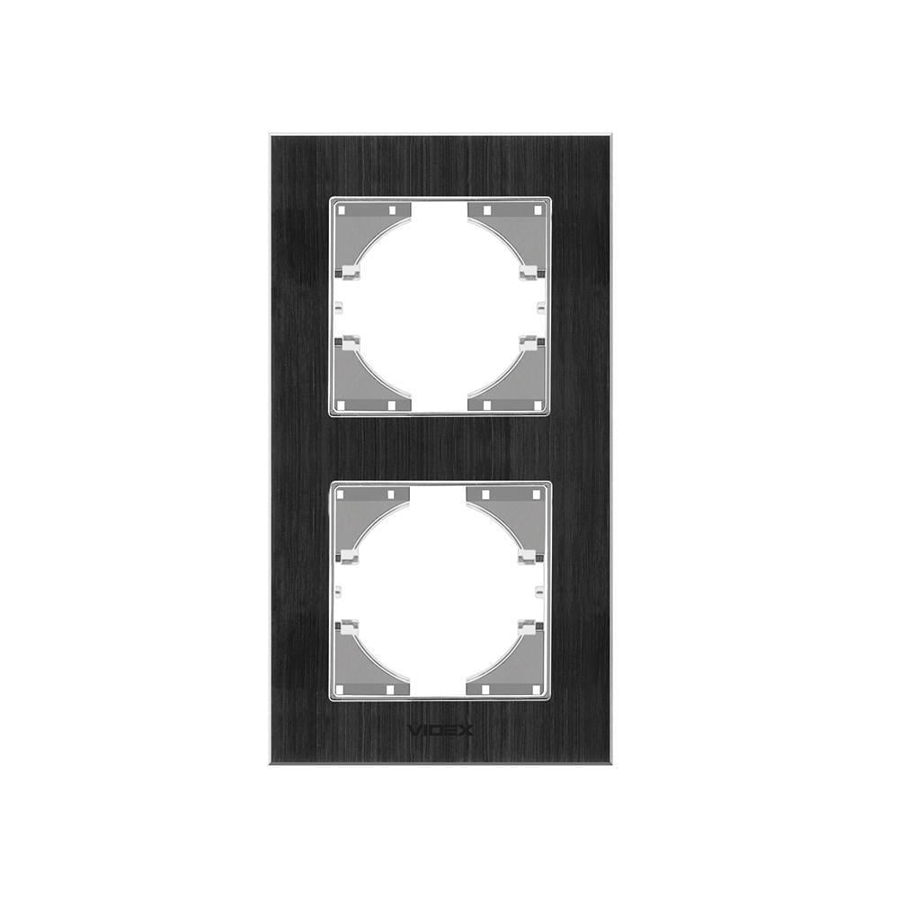 Рамка для розеток Vіdeх Bіnerа 2 места вертикальная алюминий Черный (22551044) Рамка для розеток Vіdeх Bіnerа 2 места вертикальная алюминий Черный (22551044)