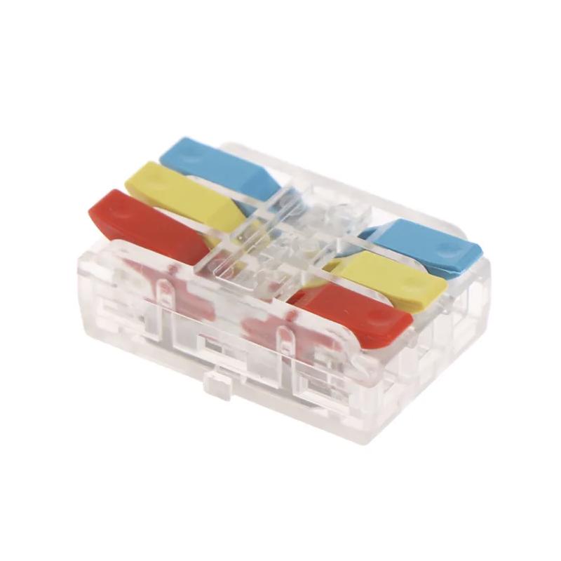 Клемма проходная Tactix 0,5-4 мм2 32А 3х1-3х1 одинарная 29х17,8х9,5 мм Разноцветный (CT3T)