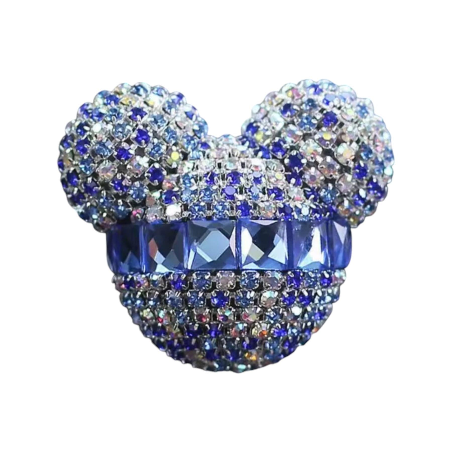 Ароматизатор для авто женский Бриллиантовый мишка многоразовый на решетку Синий (2024265662)