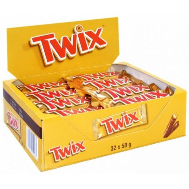 Упаковка батончиків Twix 32 шт x 50 г