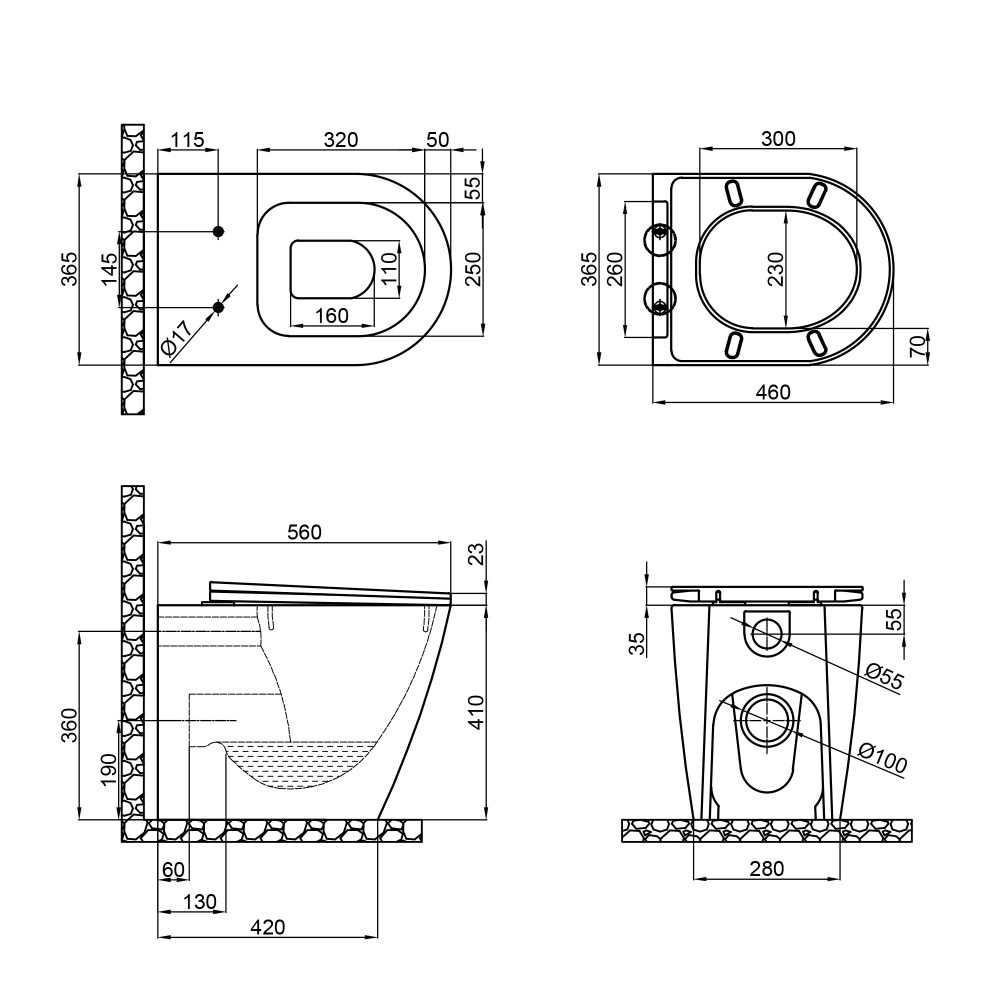 Унитаз напольный Qtap Swan Rimless с сиденьем Soft-close (QT16223178W) - фото 2