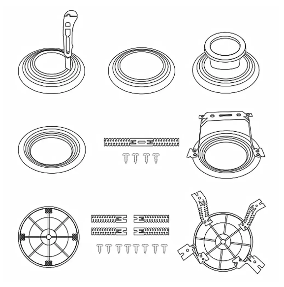 Платформа/закладна під світильник для натяжної стелі 235-305 універсальна кругла (4870) - фото 3 Платформа/закладна під світильник для натяжної стелі 235-305 універсальна кругла (4870) - фото 3