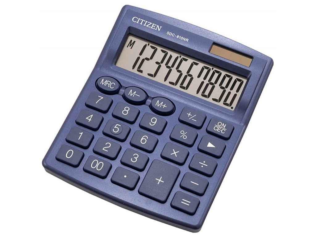 Калькулятор Citizen SDC-810NRNVE-navy 10 разрядов (960500)