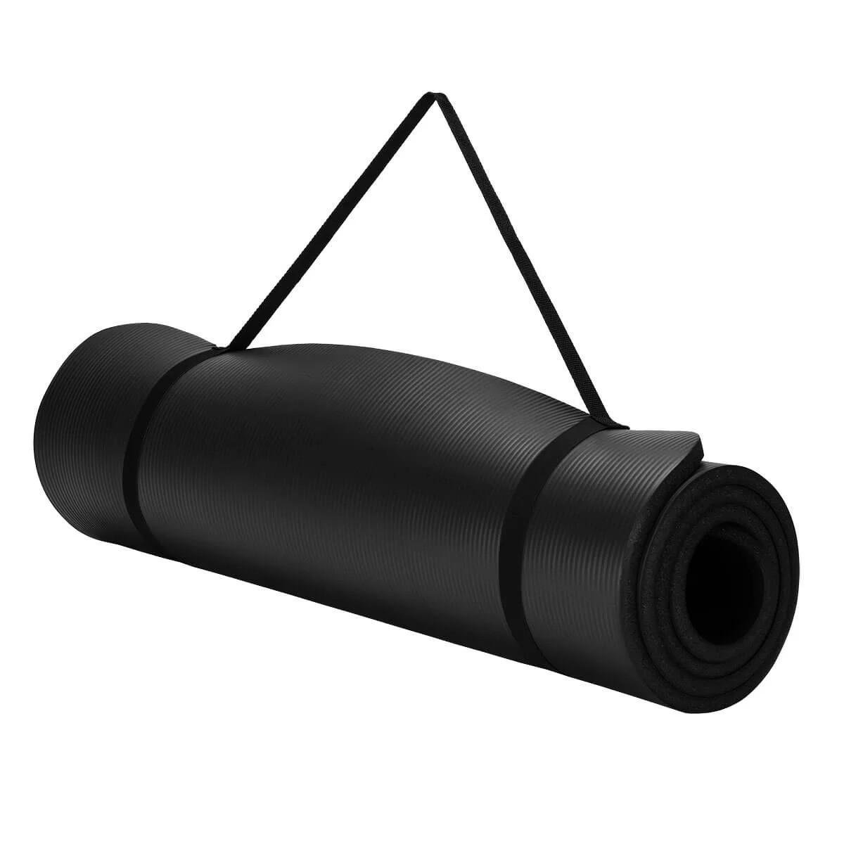 Килимок для йоги та фітнесу Power System PS-4017 NBR Fitness Yoga Mat Plus Black 180х61х1 см (15272635) - фото 4