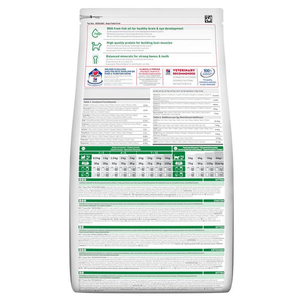 Корм сухой Hill's Science Plan Kitten для котят и кошек в период беременности и лактации с курицей 1,5 кг - фото 3 Корм сухой Hill's Science Plan Kitten для котят и кошек в период беременности и лактации с курицей 1,5 кг - фото 3