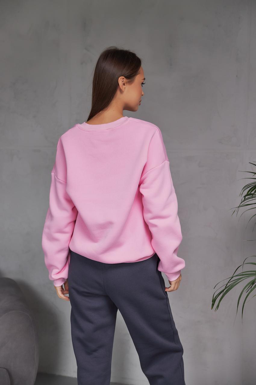 Свитшот женский Happiness М132.4/1 начос XL Розовый (594-1-63) - фото 3 Свитшот женский Happiness М132.4/1 начос XL Розовый (594-1-63) - фото 3