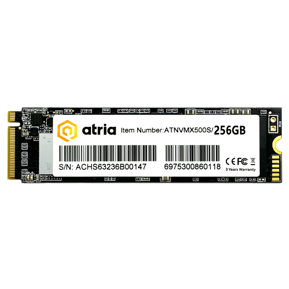 SSD-диск ATRIA X500S M.2 PCIe 3.0 NVMe 256 Гб Black (ATNVMX500S/256)