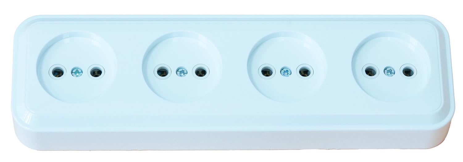 Розетка Premiera GISelt 16 А 4 гнезда без заземления (G8003-67)