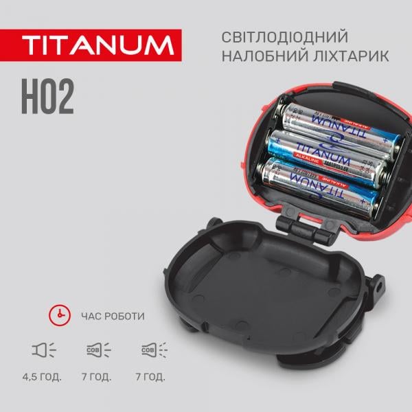 Фонарик налобный светодиодный Titanum TLF-H02 100 lm 6500 K (27325) - фото 8