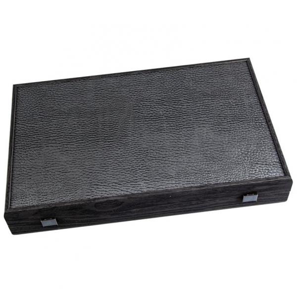 Нарди ексклюзивні сіра шкіра BDE1ABL - фото 2 Нарди ексклюзивні сіра шкіра BDE1ABL - фото 2