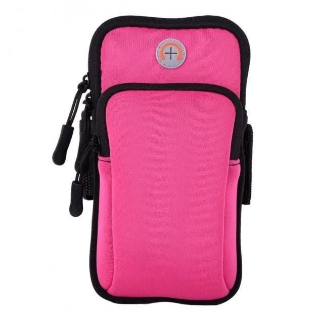 Сумка для бігу на руку з 2 кишенями 16,5х9 см Pink (К0320)