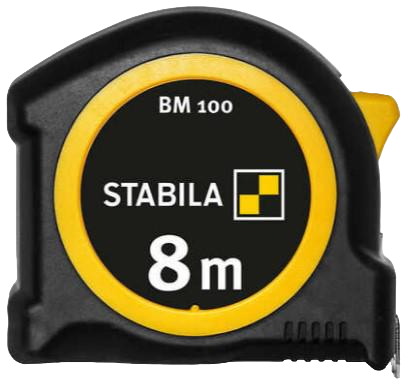 Рулетка Stabila BM 100 карманная измерительная 8 м