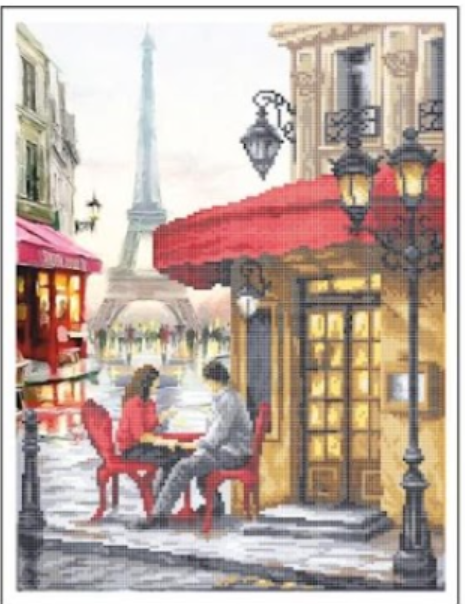 Схема для вышивки бисером Золотая Подкова Уличное кафе ЗПЛ-017 (2906)