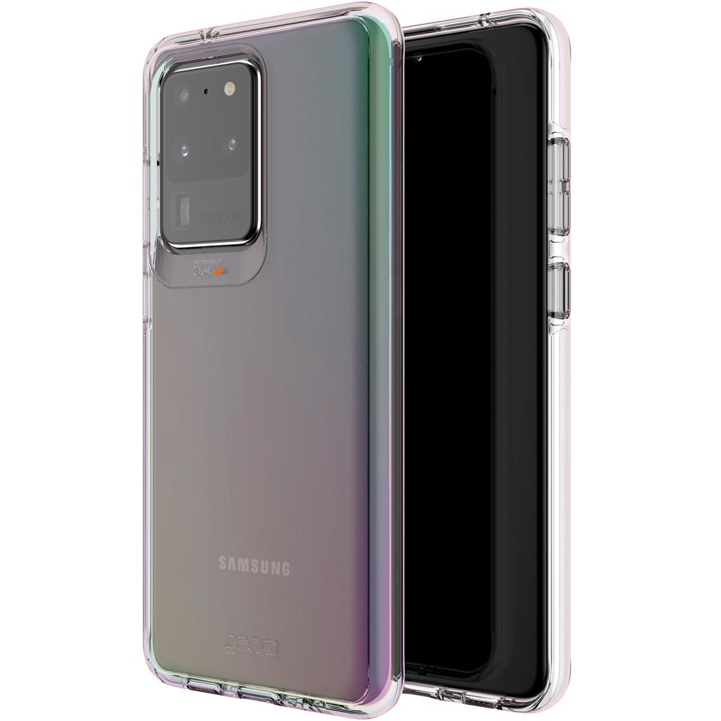 Противоударный прозрачный чехол GEAR4 Crystal Palace D3O антимикробным покрытием для Samsung Galaxy S20 Ultra (6.9") Iridescent - фото 8